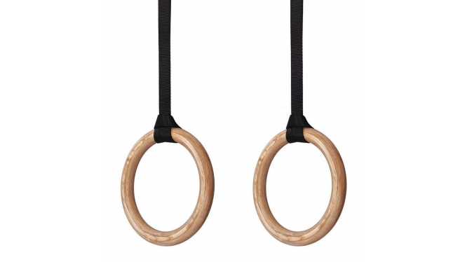 Anillas De Madera Importadas c/correa y pasadores